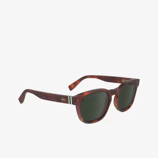 Lacoste Sonnenbrillen>Sonnenbrille Ribbon Mit Ovalem Acetatrahmen Tortoise 218