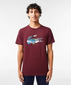 Lacoste Sportbekleidung>Sport T-Shirt Aus Baumwolljersey Burgunder Yup