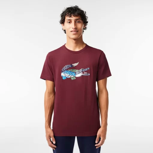 Lacoste Sportbekleidung>Sport T-Shirt Aus Baumwolljersey Burgunder Yup