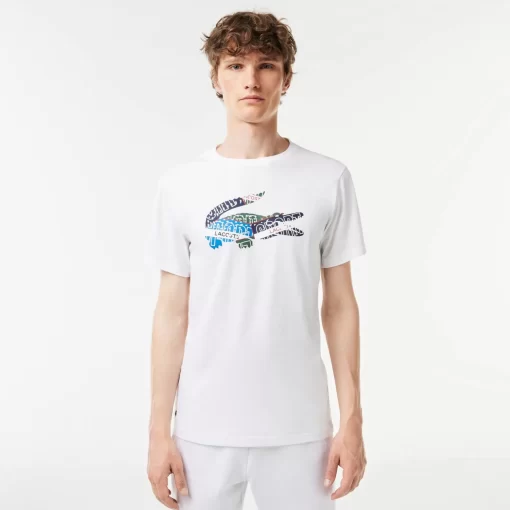 Lacoste Sportbekleidung>Sport T-Shirt Aus Baumwolljersey Weis 001