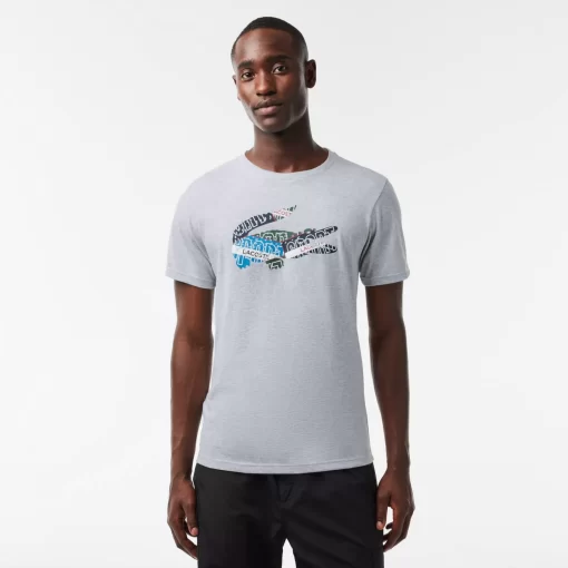 Lacoste Sportbekleidung>Sport T-Shirt Aus Baumwolljersey Heidekraut Grau Cca