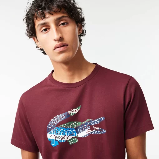 Lacoste Sportbekleidung>Sport T-Shirt Aus Baumwolljersey Burgunder Yup