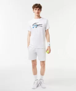 Lacoste Sportbekleidung>Sport T-Shirt Aus Baumwolljersey Weis 001