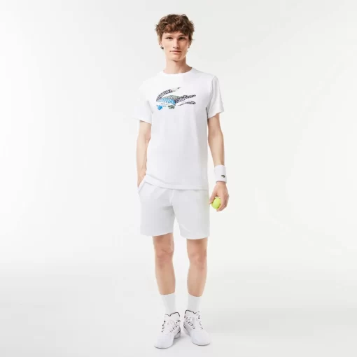 Lacoste Sportbekleidung>Sport T-Shirt Aus Baumwolljersey Weis 001