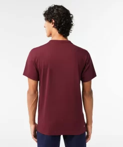 Lacoste Sportbekleidung>Sport T-Shirt Aus Baumwolljersey Burgunder Yup