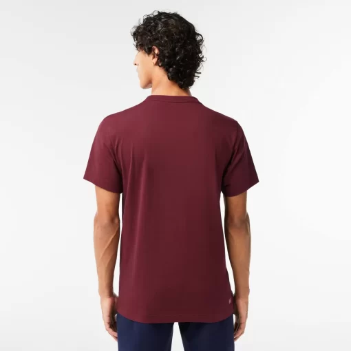 Lacoste Sportbekleidung>Sport T-Shirt Aus Baumwolljersey Burgunder Yup