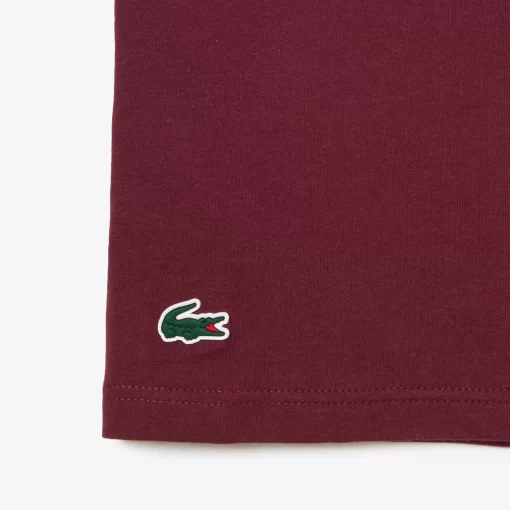 Lacoste Sportbekleidung>Sport T-Shirt Aus Baumwolljersey Burgunder Yup