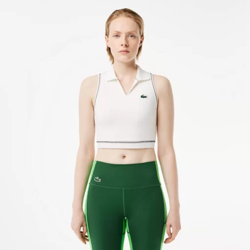 Lacoste Fitnessstudio & Training>Sport-Bh Im Polo-Style Aus Recycelten Fasern Weis 70V