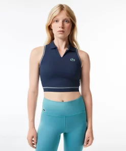 Lacoste Fitnessstudio & Training>Sport-Bh Im Polo-Style Aus Recycelten Fasern Blau Kxe