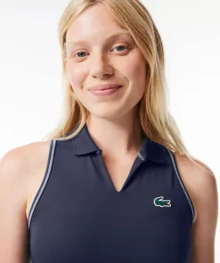 Lacoste Fitnessstudio & Training>Sport-Bh Im Polo-Style Aus Recycelten Fasern Blau Kxe