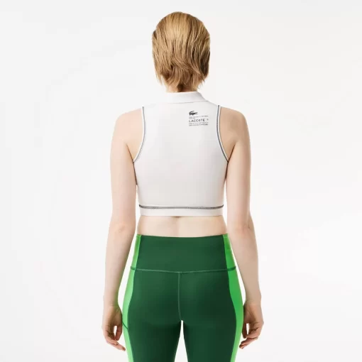 Lacoste Fitnessstudio & Training>Sport-Bh Im Polo-Style Aus Recycelten Fasern Weis 70V