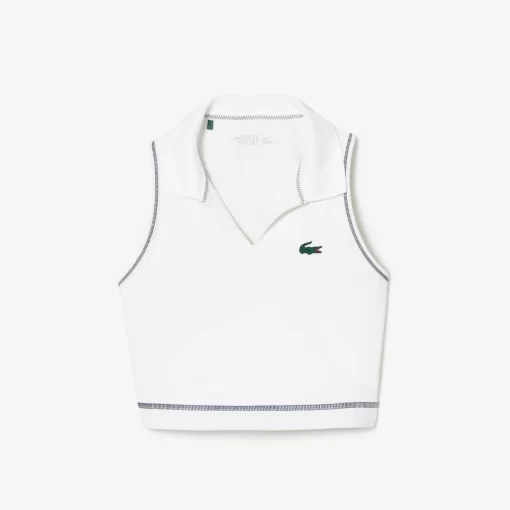 Lacoste Fitnessstudio & Training>Sport-Bh Im Polo-Style Aus Recycelten Fasern Weis 70V