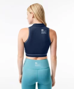 Lacoste Fitnessstudio & Training>Sport-Bh Im Polo-Style Aus Recycelten Fasern Blau Kxe