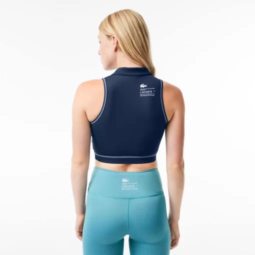 Lacoste Fitnessstudio & Training>Sport-Bh Im Polo-Style Aus Recycelten Fasern Blau Kxe