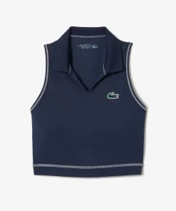 Lacoste Fitnessstudio & Training>Sport-Bh Im Polo-Style Aus Recycelten Fasern Blau Kxe