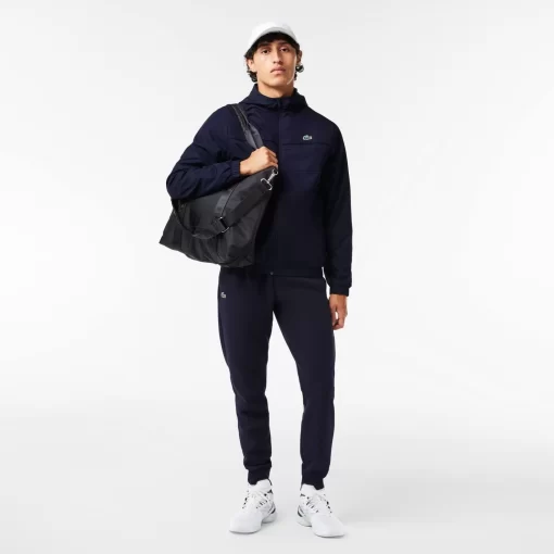 Lacoste Fitnessstudio & Training>Sportjacke Mit Kapuze Aus Recycelten Fasern Navy Blau 5Fs