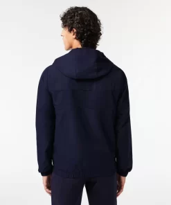 Lacoste Fitnessstudio & Training>Sportjacke Mit Kapuze Aus Recycelten Fasern Navy Blau 5Fs