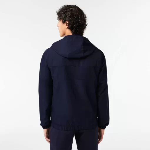 Lacoste Fitnessstudio & Training>Sportjacke Mit Kapuze Aus Recycelten Fasern Navy Blau 5Fs