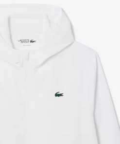 Lacoste Fitnessstudio & Training>Sportjacke Mit Kapuze Aus Recycelten Fasern Weis Z92