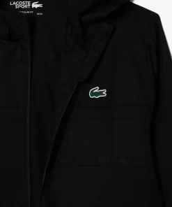 Lacoste Fitnessstudio & Training>Sportjacke Mit Kapuze Aus Recycelten Fasern Schwarz 8Vm