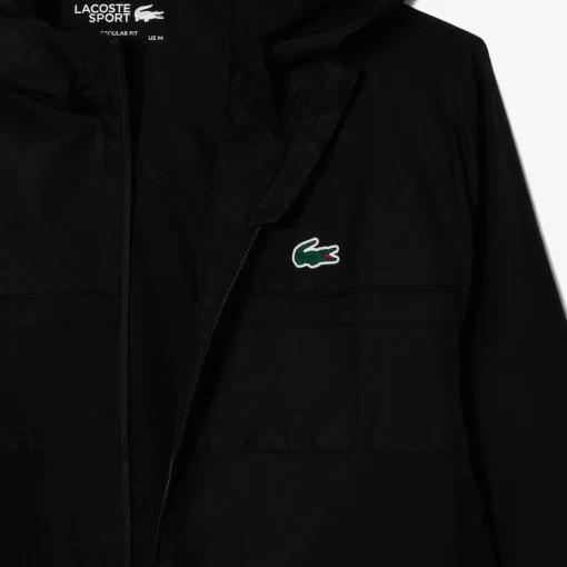 Lacoste Fitnessstudio & Training>Sportjacke Mit Kapuze Aus Recycelten Fasern Schwarz 8Vm