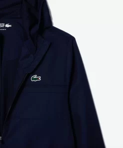 Lacoste Fitnessstudio & Training>Sportjacke Mit Kapuze Aus Recycelten Fasern Navy Blau 5Fs