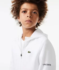 Lacoste Jungenkleidung>Sport-Jacke Mit Kapuze Und Logo-Detail Weis 001