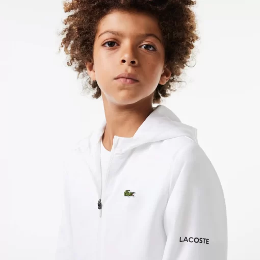 Lacoste Jungenkleidung>Sport-Jacke Mit Kapuze Und Logo-Detail Weis 001