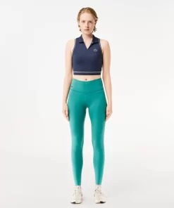 Lacoste Fitnessstudio & Training>Sport-Leggings Mit Mini-Tasche Blau Si0