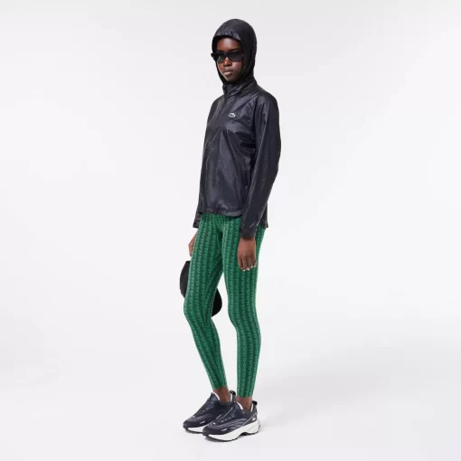 Lacoste Fitnessstudio & Training>Sport-Leggings Mit Monogramm-Aufdruck Grun Qij