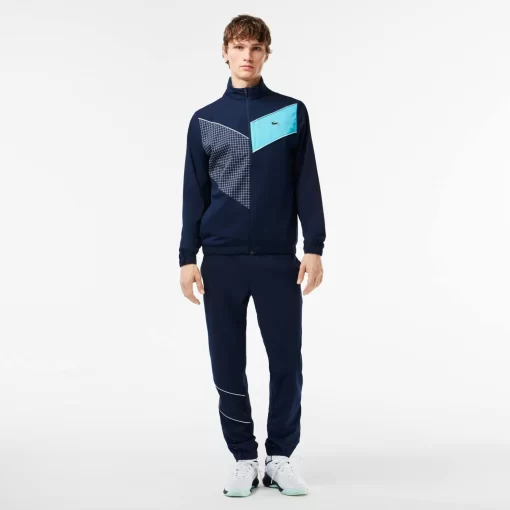 Lacoste Tennis>Sportsuit Tennis-Trainingsanzug Auf Stretch-Gewebe Navy Blau / Blau / Weis Rig