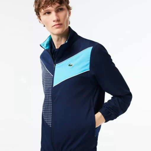 Lacoste Tennis>Sportsuit Tennis-Trainingsanzug Auf Stretch-Gewebe Navy Blau / Blau / Weis Rig