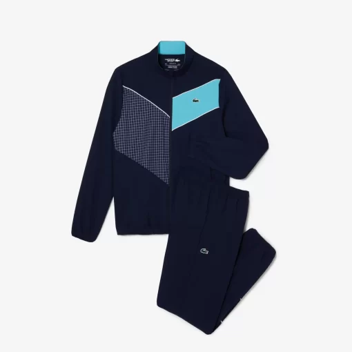 Lacoste Tennis>Sportsuit Tennis-Trainingsanzug Auf Stretch-Gewebe Navy Blau / Blau / Weis Rig