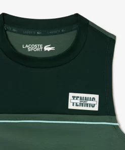 Lacoste Fitnessstudio & Training>Sport-T-Shirt Aus Stretch-Baumwolle Dunkelgrun / Grun Piv