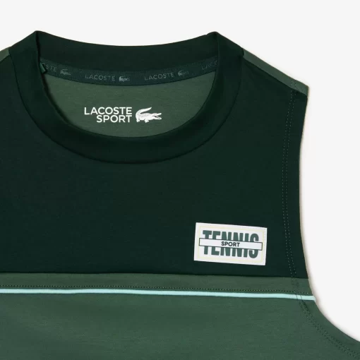 Lacoste Fitnessstudio & Training>Sport-T-Shirt Aus Stretch-Baumwolle Dunkelgrun / Grun Piv