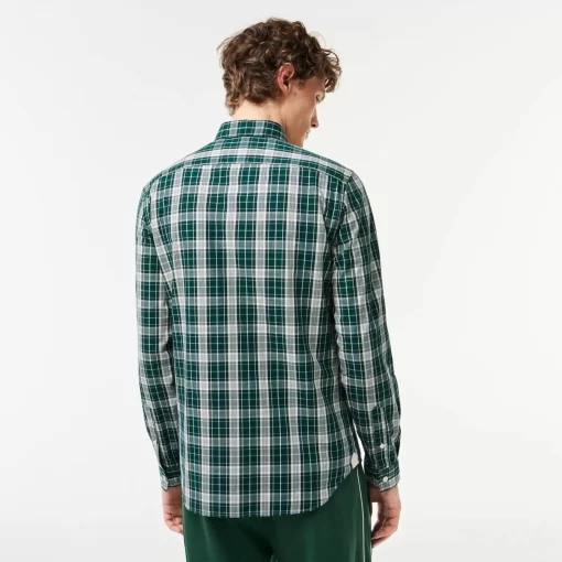 Lacoste Hemden>Stretch-Hemd Mit Karomuster Grun / Grau Ix9