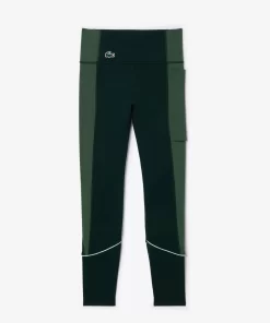 Lacoste Fitnessstudio & Training>Stretch-Sport-Leggings Mit Taschen Grun / Dunkelgrun Kei