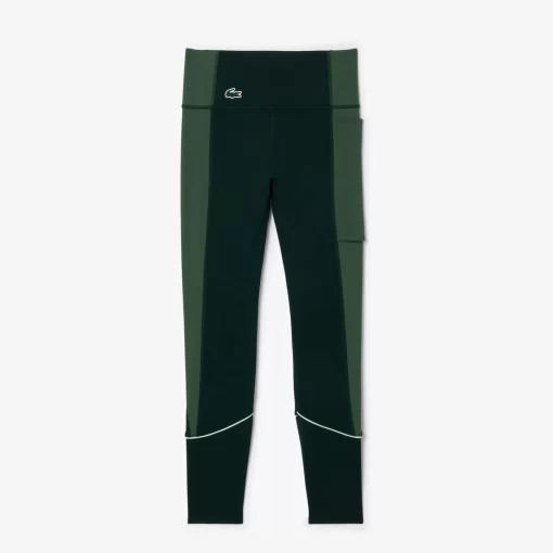 Lacoste Fitnessstudio & Training>Stretch-Sport-Leggings Mit Taschen Grun / Dunkelgrun Kei