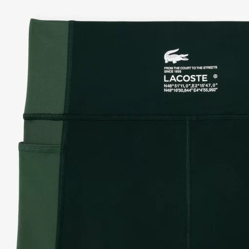 Lacoste Fitnessstudio & Training>Stretch-Sport-Leggings Mit Taschen Grun / Dunkelgrun Kei