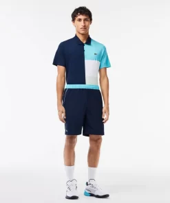 Lacoste Tennis>Stretch-Tennis-Shorts Aus Recyceltem Gewebe Navy Blau / Blau Ri4