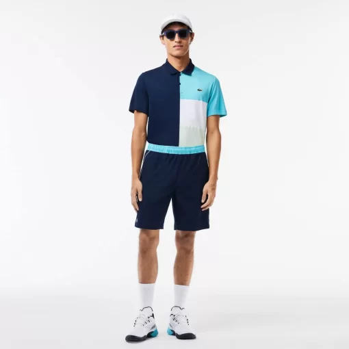 Lacoste Tennis>Stretch-Tennis-Shorts Aus Recyceltem Gewebe Navy Blau / Blau Ri4