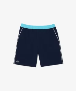 Lacoste Tennis>Stretch-Tennis-Shorts Aus Recyceltem Gewebe Navy Blau / Blau Ri4