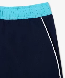 Lacoste Tennis>Stretch-Tennis-Shorts Aus Recyceltem Gewebe Navy Blau / Blau Ri4