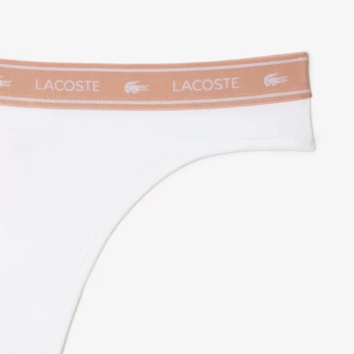 Lacoste Unterwäsche & Loungewear>String Mit Logo Weis 001