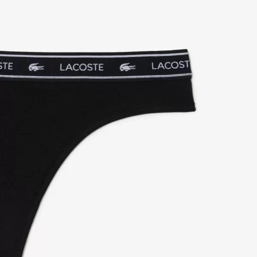 Lacoste Unterwäsche & Loungewear>String Mit Logo Schwarz 031