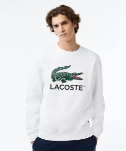 Lacoste Sweatshirts>Sweatshirt Aus Baumwollfleece Weis 001