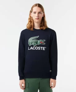 Lacoste Sweatshirts>Sweatshirt Aus Baumwollfleece Navy Blau 166