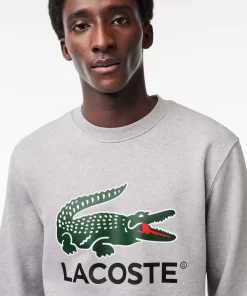 Lacoste Sweatshirts>Sweatshirt Aus Baumwollfleece Heidekraut Grau Cca