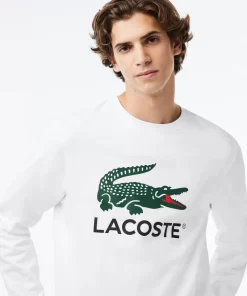 Lacoste Sweatshirts>Sweatshirt Aus Baumwollfleece Weis 001