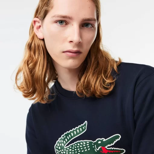 Lacoste Sweatshirts>Sweatshirt Aus Baumwollfleece Navy Blau 166